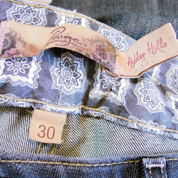 PAIGE Premium Denim Hidden Hills Bootcut Distressed Jeans 27002 Women's 30 - USA - Picture 4 of 7